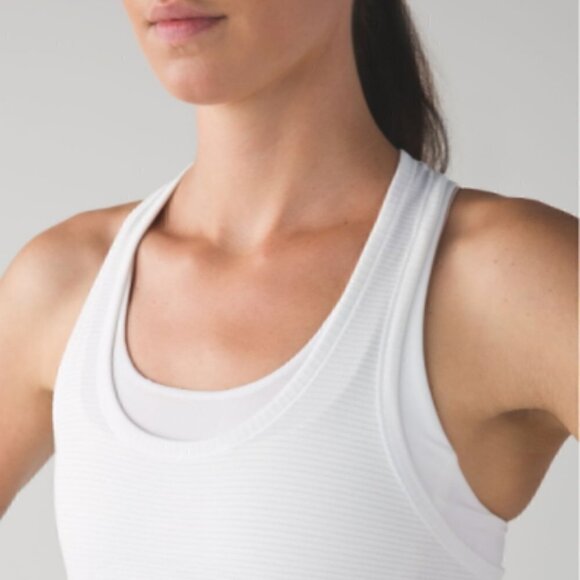 Lululemon Run Swiftly Racerback Tank White 6 NWOT - Picture 3 of 11